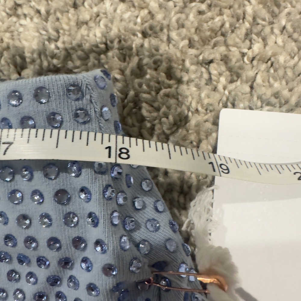 Good American Rhinestone Mini Skirt Winter Sky Blue GKB0083 Womens 2XL NWT - Picture 7 of 8